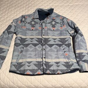 Faherty Reversible Jacket - Blue on Blue